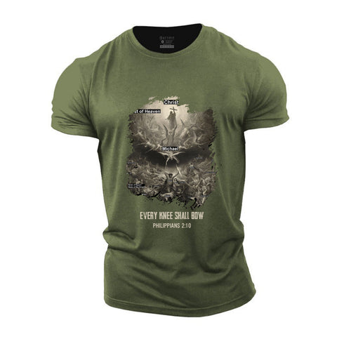 Men's Every knee shall bow Cotton T-Shirt